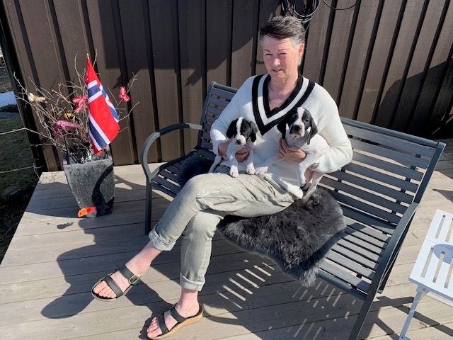 Bente med Rokkomborres E Emrik og Egon
